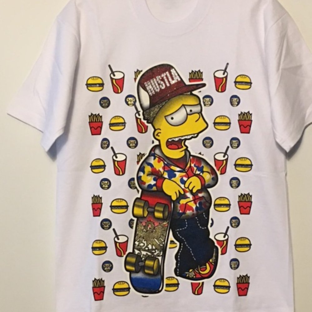 NWOT BART SIMPSON "Hustla" T-Shirt Size M